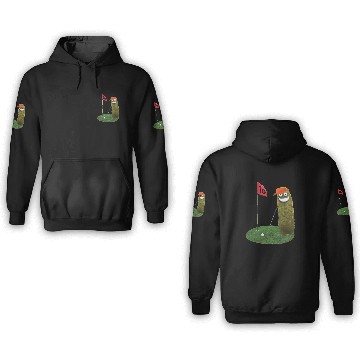 Discover Golf Putting Pickle 3D Hoodies
