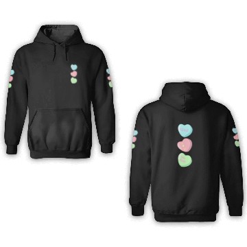 Discover Stack 'em Candy Hearts 3D Hoodies