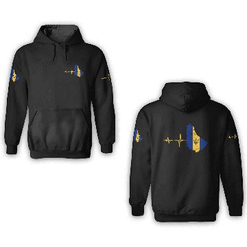 Discover Heartbeat Barbados gift 3D Hoodies