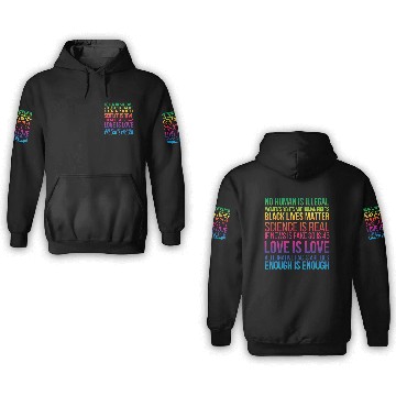 Discover Anti Trump Human Rights Facts List 3D Hoodies