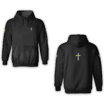 Discover Maize Blue Cross 3D Hoodies