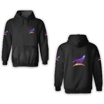 Discover Galaxy Wolf 3D Hoodies
