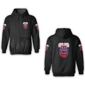 Discover Slovakia flag Hulk muscles 3D Hoodies