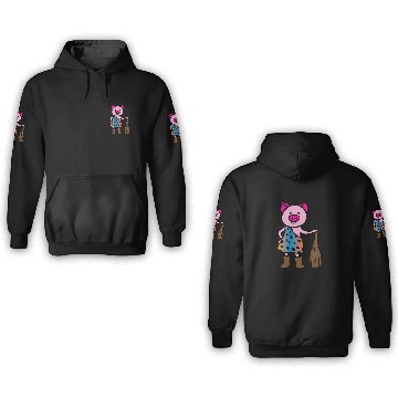 Discover Pig Stone Age Caveman 3D Hoodies