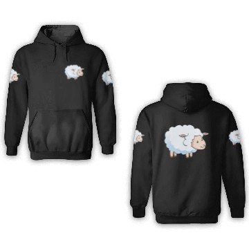 Discover lamb comic draw 3D Hoodies