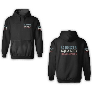 Discover Vintage Liberty Equality Fraternity Bastille Day T 3D Hoodies