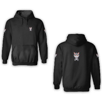 Discover Pocket Cat Tabby Gray 3D Hoodies