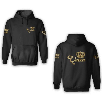 Discover Crown Crowns King Queen JGA Wedding Bride Groom Pr 3D Hoodies