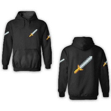 Discover Retro 8-bit Pixel Sword 3D Hoodies