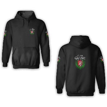 Discover Grant Surname Scottish Clan Tartan Crest Badge 3D Hoodies