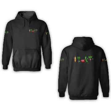 Discover Happy Vegetable Friends 3D Hoodies