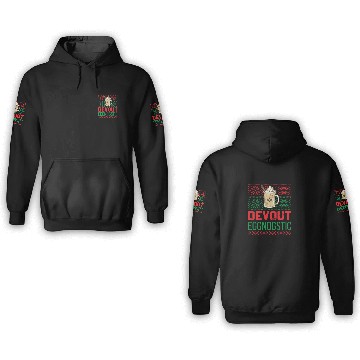 Discover Devout Eggnostic Funny Eggnog Design for Egg Nog Lovers 3D Hoodies
