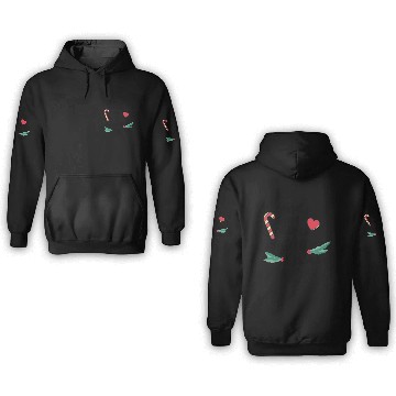 Discover Candy cane wishes and mistletoe kisses 3D Hoodies