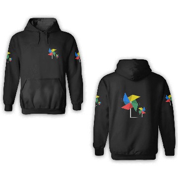 Discover Origami Windmill Crystal Folding Paper Crafting 3D Hoodies