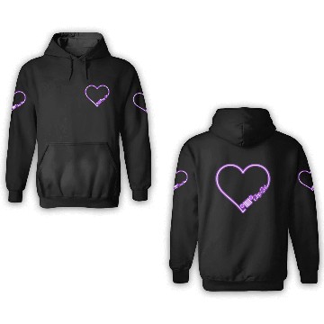 Discover Jeep Love Purple Neon 3D Hoodies