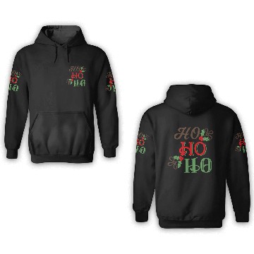 Discover Ho Ho Ho Mistletoe 3D Hoodies