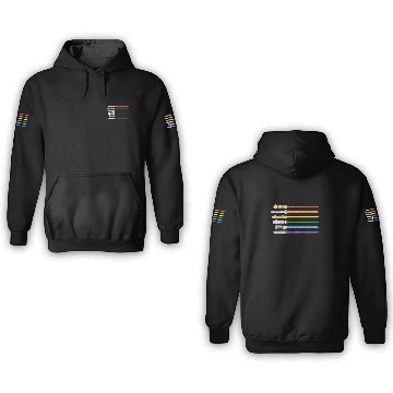 Discover Lightsaber Rainbow Gay Pride Lesbian LGBT 3D Hoodies