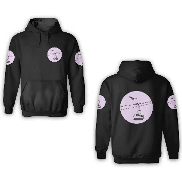 Discover Gondola / cable car with eagle purple 3D Hoodies