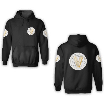 Discover Monogram Letter V Names Emblem 0957-V-BR 3D Hoodies