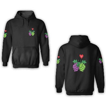 Discover I love grape 3D Hoodies