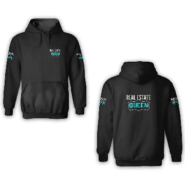 Discover Teal Queen Real Estate Gift 3D Hoodies