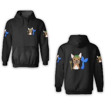 Discover French bulldog star sign aquarius gift idea 3D Hoodies
