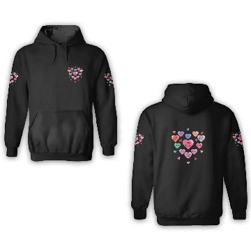 Discover Valentine's Day Heart Candy 3D Hoodies for Men Woman