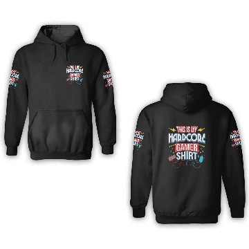 Discover Hardcore Computer Typical Gamer Gaming Nerd Gift 3D Hoodies