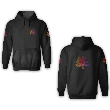 Discover Fantasy tree gradient chakra forest peace 3D Hoodies