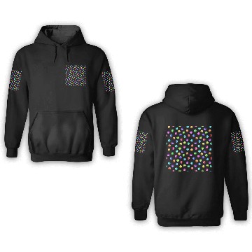 Discover Rainbow Polka Dots! 3D Hoodies
