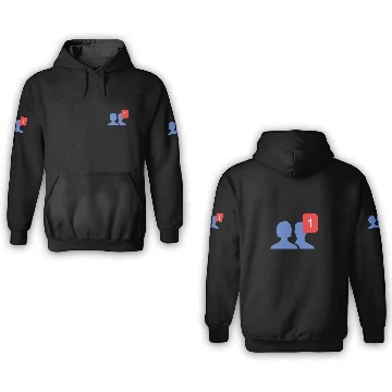 Discover Facebook UI friend 3D Hoodies