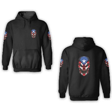 Discover Puerto Rico Skull | Proud Boricua Flag 3D Hoodies
