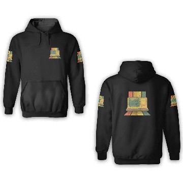 Discover Retro Vintage Computer 80s Grunge 3D Hoodies