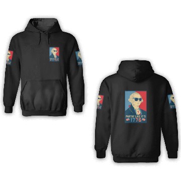 Discover Crazy George Washington Merica 3D Hoodies