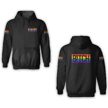 Discover LGBT Gay Pride Rainbow Bitch CSD Coming Out 3D Hoodies