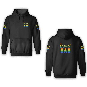 Discover Proud Dad LGBT Gay Pride 3D Hoodies
