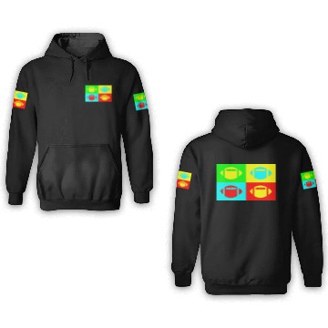Discover four multi colors ball 3D Hoodies