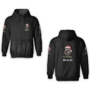 Discover Christmas Owl - grumpy santa 3D Hoodies