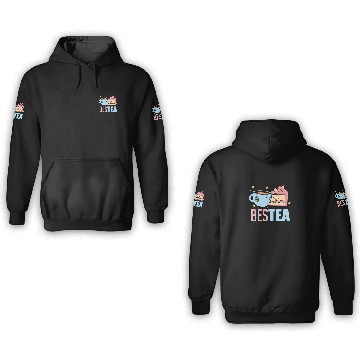 Discover BesTea Cake Slice Dessert Matching Coffee Herb 3D Hoodies