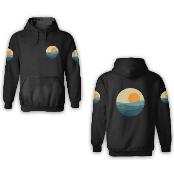 Discover Waves Sun Circle 3D Hoodies