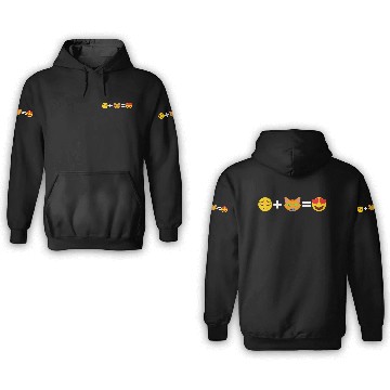 Discover Sad + Cat = Heart Pet Animals Kitten Design 3D Hoodies