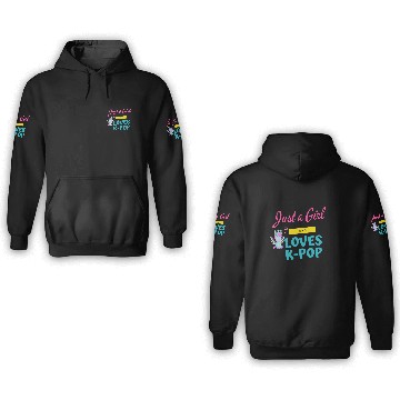 Discover just a girl who loves k pop 3D Hoodies