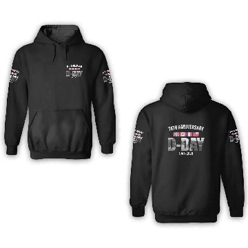 Discover D-Day Normandy 76th Anniversary 3D Hoodies