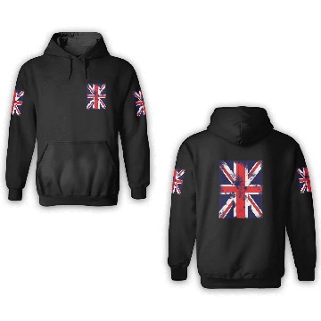 Discover Union Jack flag 3D Hoodies
