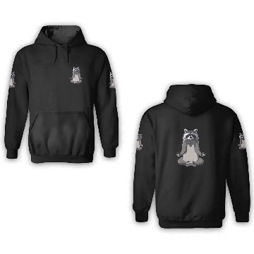 Discover Meditate Raccoon 3D Hoodies