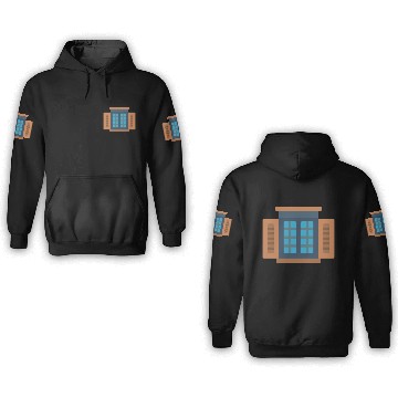 Discover Geometric Cabin Window Design 3D Hoodies