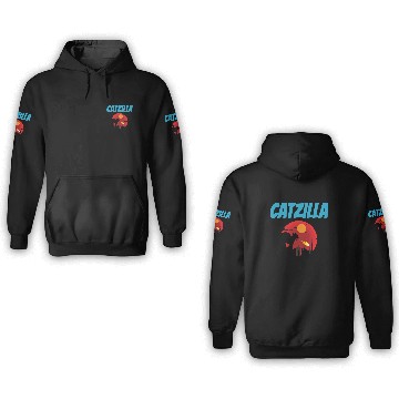 Discover Catzilla Cat Meow 3D Hoodies