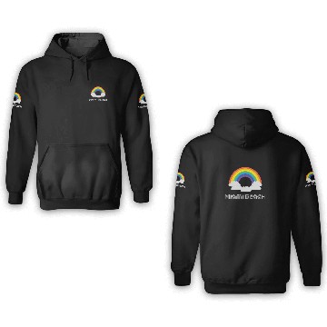 Discover Miami Beach Rainbow Vintage Retro LGBT Gay Pride 3D Hoodies