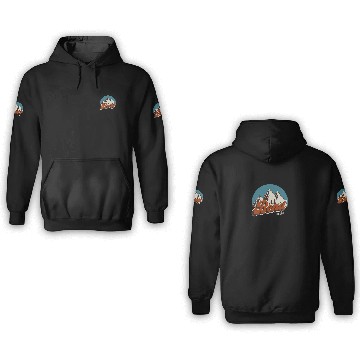 Discover Vintage Bend Oregon Hiking 3D Hoodies