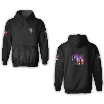 Discover Bigfoot Northern Lights - Space Galaxy Aurora 3D Hoodies